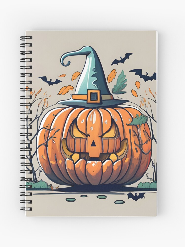 Thumbnail 1 of 3, Journal, Halloween Pumpkin Drawing designed and sold by Patricks-Art.