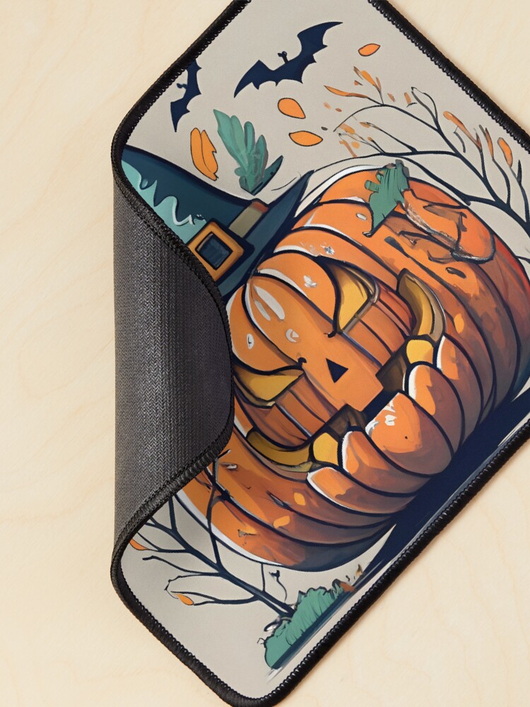 Thumbnail 2 of 5, Mouse Pad, Halloween Pumpkin Drawing designed and sold by Patricks-Art.