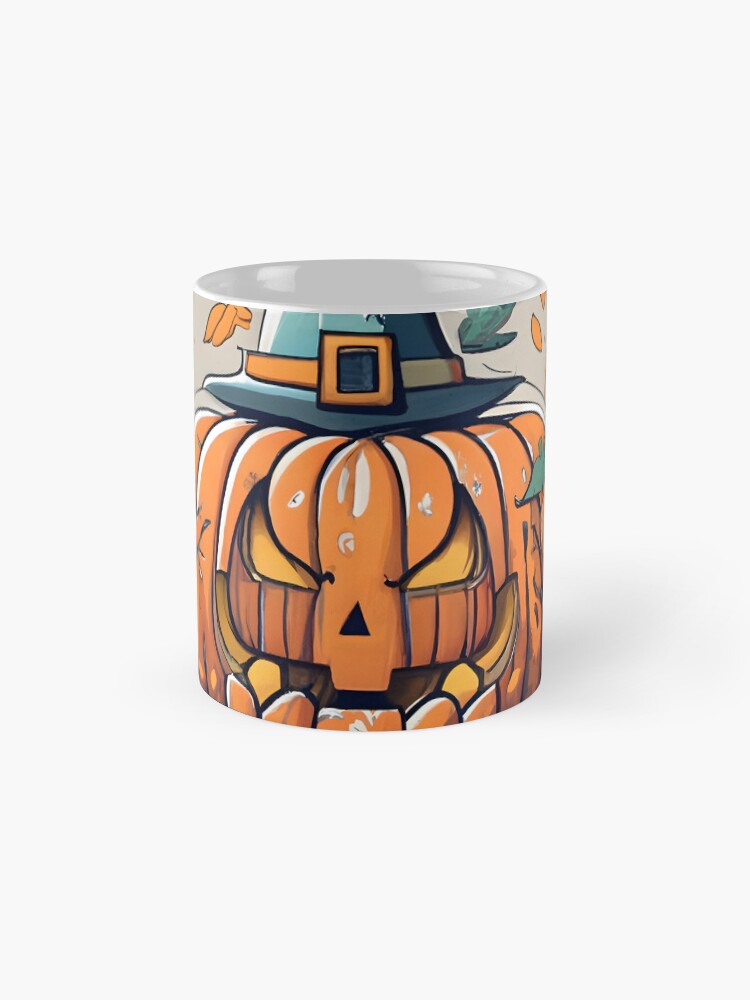 Thumbnail 4 of 6, Coffee Mug, Halloween Pumpkin Drawing designed and sold by Patricks-Art.