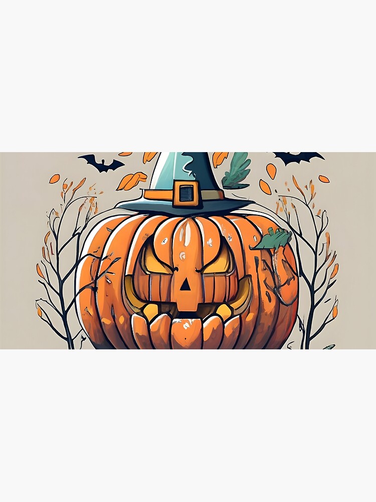 Thumbnail 5 of 5, Mouse Pad, Halloween Pumpkin Drawing designed and sold by Patricks-Art.