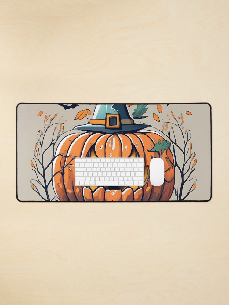Thumbnail 1 of 5, Mouse Pad, Halloween Pumpkin Drawing designed and sold by Patricks-Art.