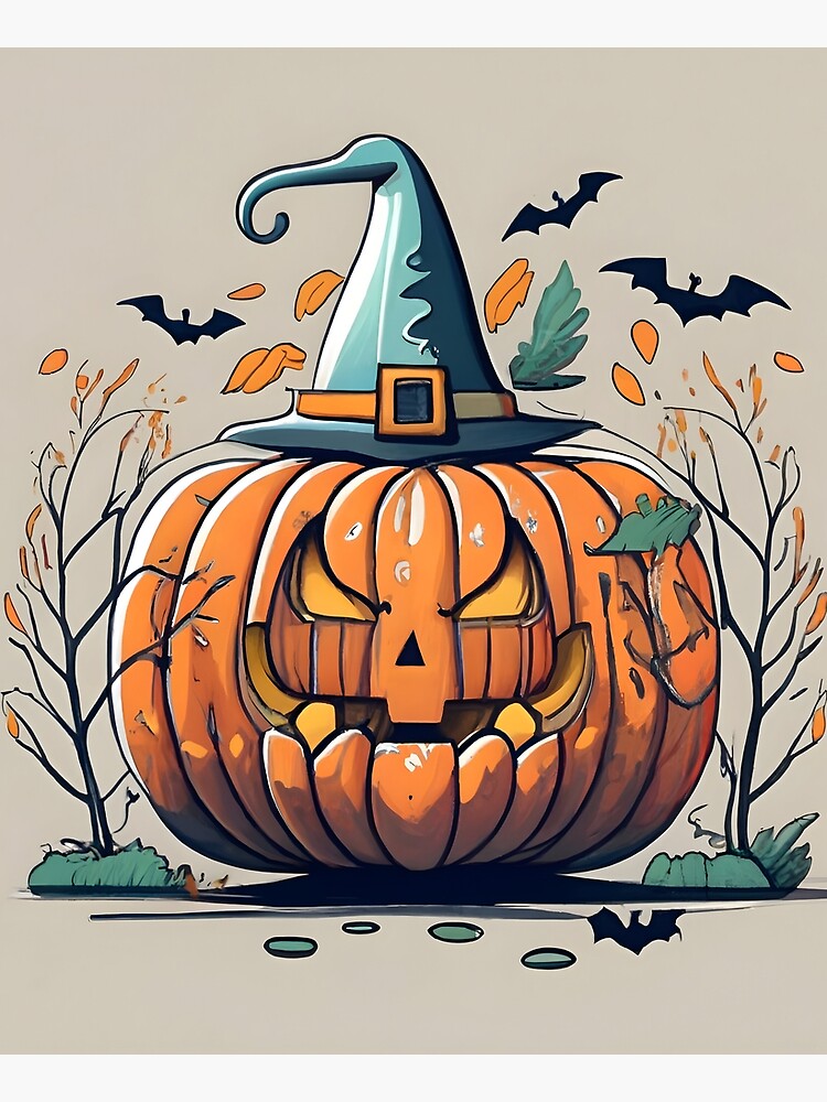 Thumbnail 6 of 6, Apron, Halloween Pumpkin Drawing designed and sold by Patricks-Art.