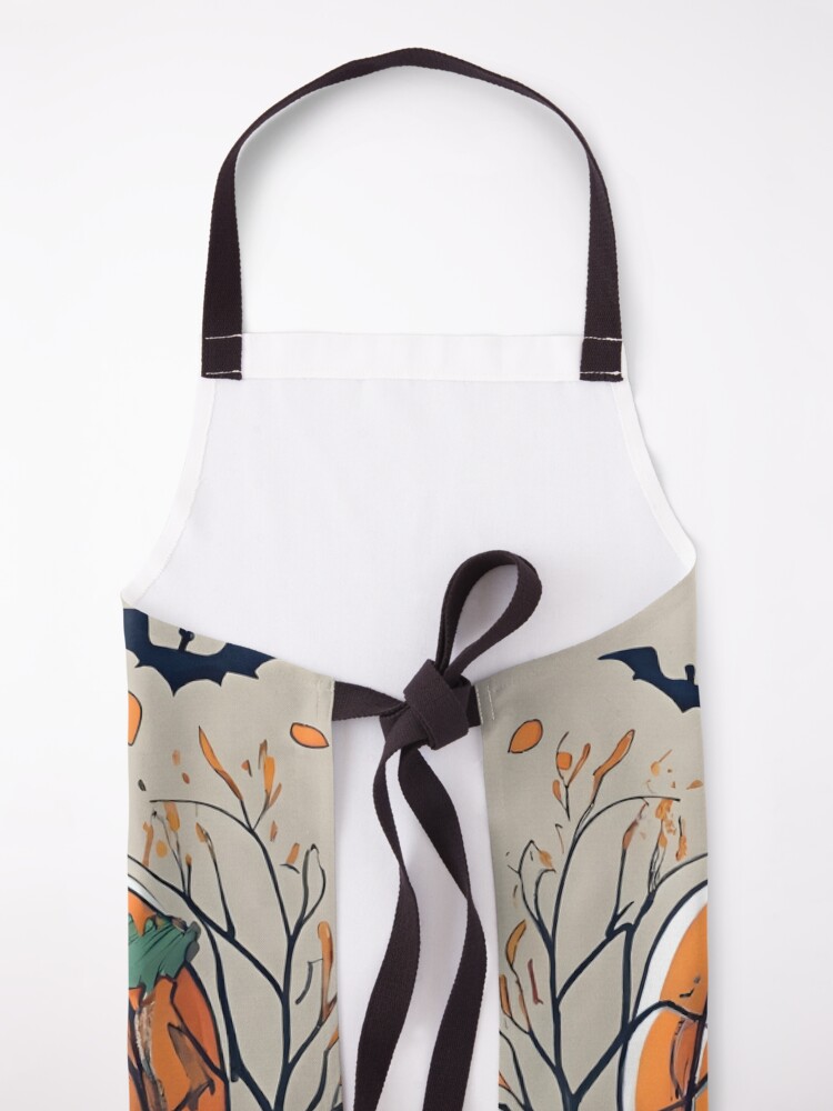 Thumbnail 5 of 6, Apron, Halloween Pumpkin Drawing designed and sold by Patricks-Art.