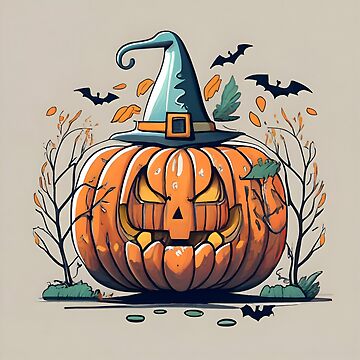 Artwork thumbnail, Halloween Pumpkin Drawing by Patricks-Art