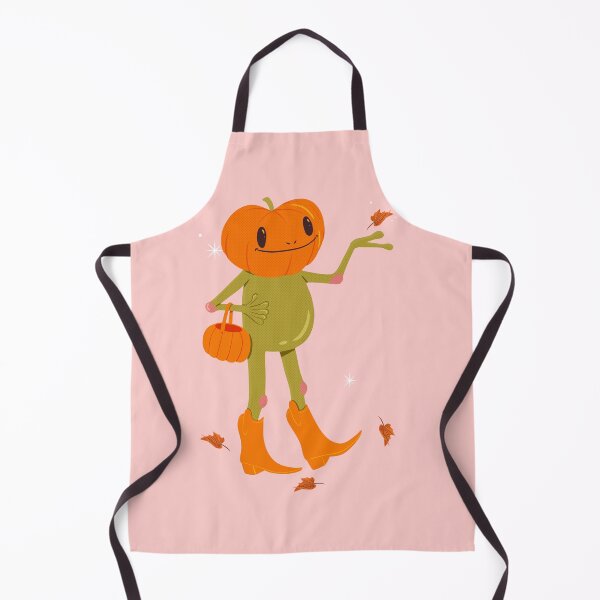 Item preview, Cowboy Frog in Autumn | Pumpkin leaf designed and sold by KittyStrand.