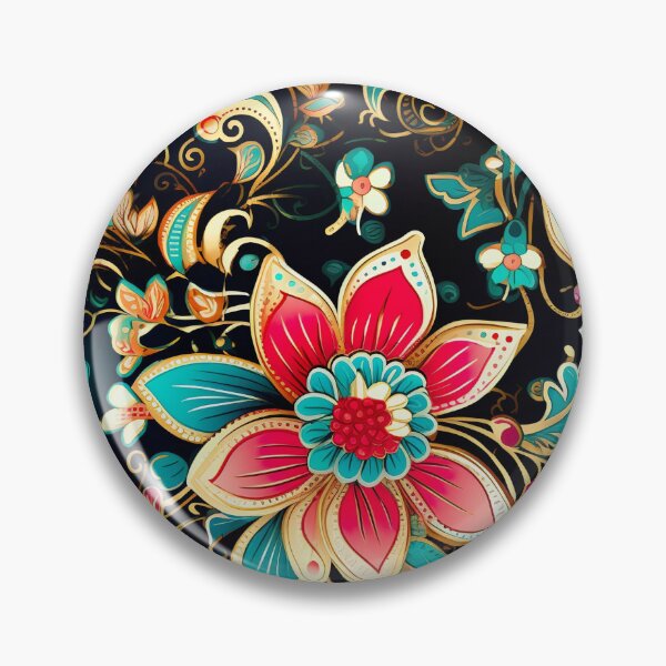 Item preview, Modern floral design inspired by Bollywood and Rococo style designed and sold by Pflugart.