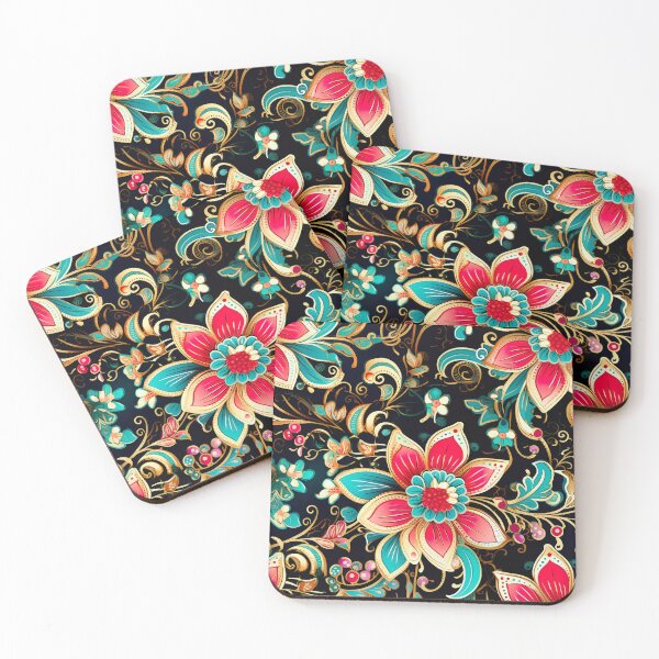 Item preview, Modern floral design inspired by Bollywood and Rococo style designed and sold by Pflugart.