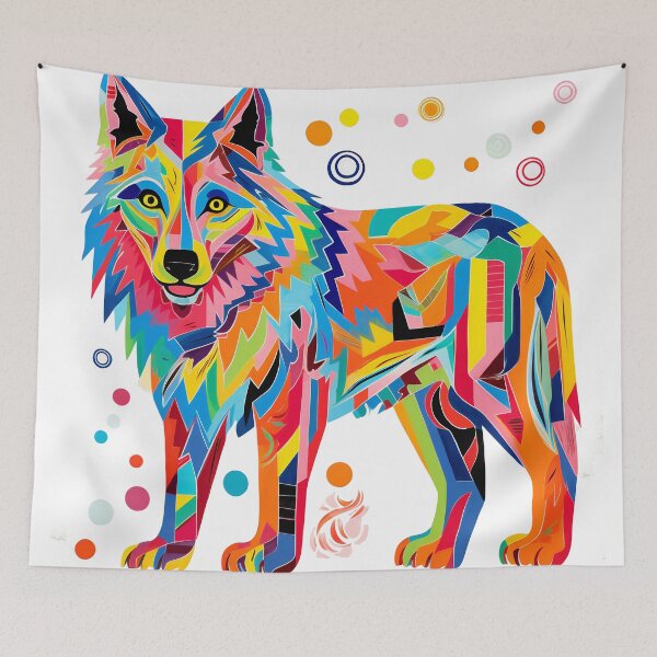 Item preview, Wolf full of colors designed and sold by Art91design.