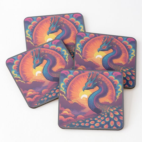 Item preview, Psychedelic Peacock Dragon designed and sold by GleamingGiant.