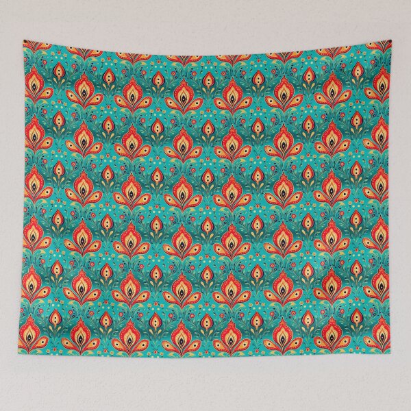 Item preview, Modern floral design inspired by Bollywood and Rococo style designed and sold by Pflugart.