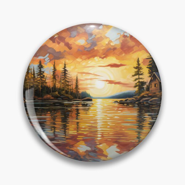 Item preview, Sunset Over Lake 2 designed and sold by Red Witch Art.