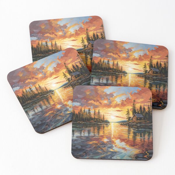 Item preview, Sunset Over Lake 2 designed and sold by Red Witch Art.