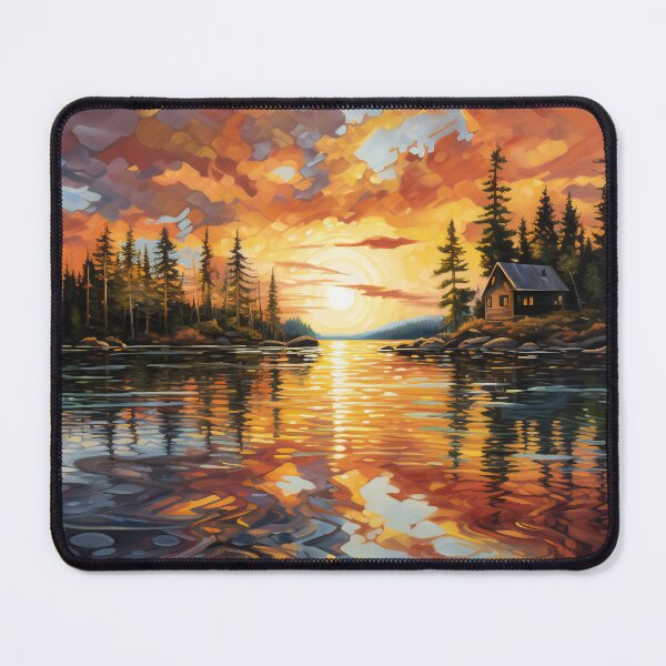 Item preview, Sunset Over Lake 2 designed and sold by Red Witch Art.