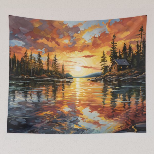 Item preview, Sunset Over Lake 2 designed and sold by Red Witch Art.