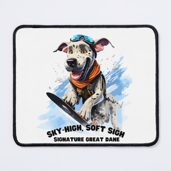Item preview, Great Dane's Skiing Elegance: Winter Peak Grace Tee designed and sold by Moisky Art.
