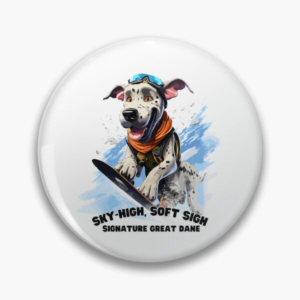 Item preview, Great Dane's Skiing Elegance: Winter Peak Grace Tee designed and sold by Moisky Art.