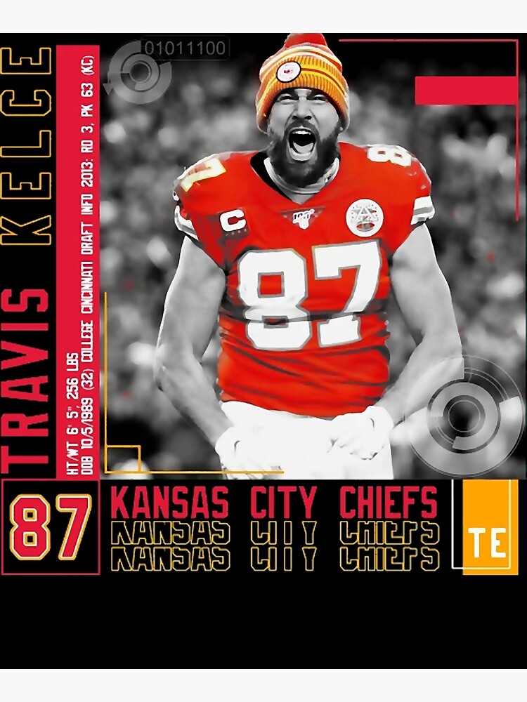 Travis Kelce Football Paper Poster Chiefs 4 Shirt - High-Quality