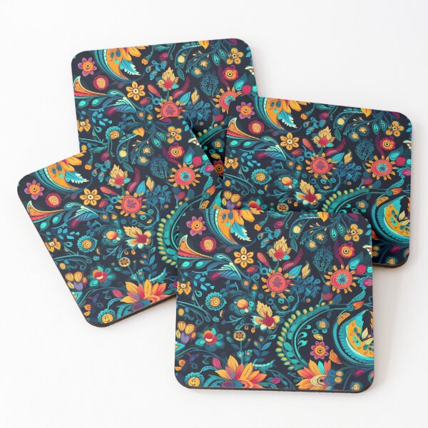 Item preview, Modern floral design inspired by Bollywood and Rococo style designed and sold by Pflugart.