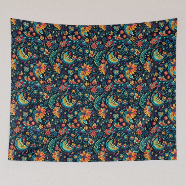 Item preview, Modern floral design inspired by Bollywood and Rococo style designed and sold by Pflugart.