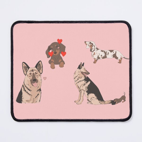 Item preview, Copy of dachshund and german shephard pink designed and sold by Itsdomd.