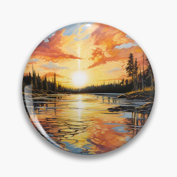 Item preview, Sunset Over Lake 3 designed and sold by Red Witch Art.