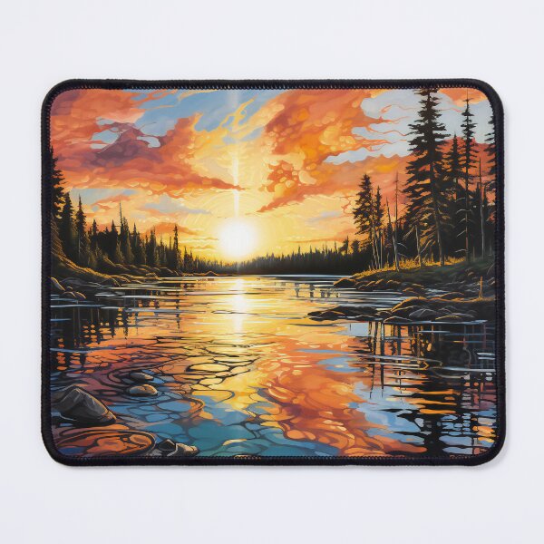 Item preview, Sunset Over Lake 3 designed and sold by Red Witch Art.