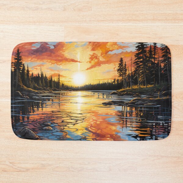 Item preview, Sunset Over Lake 3 designed and sold by Red Witch Art.