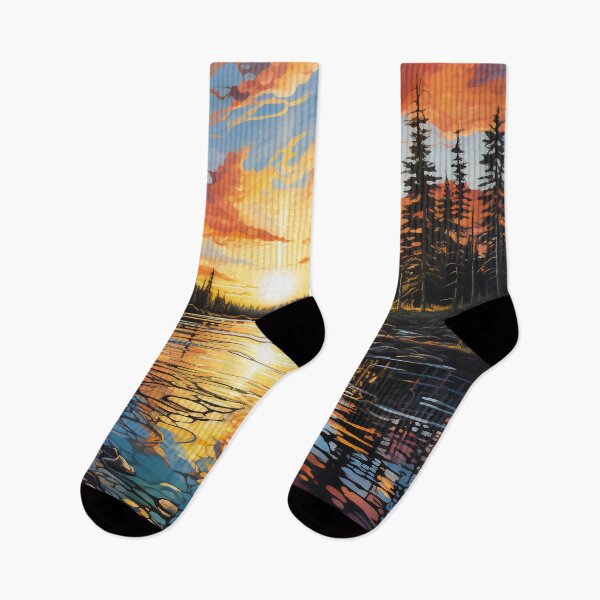 Item preview, Sunset Over Lake 3 designed and sold by Red Witch Art.