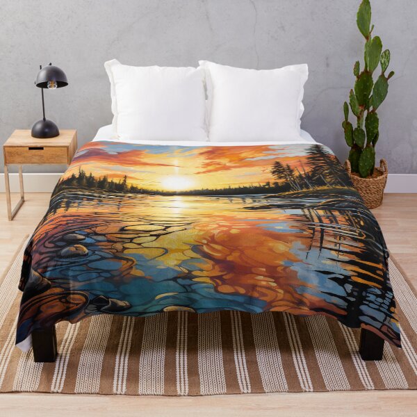 Item preview, Sunset Over Lake 3 designed and sold by Red Witch Art.