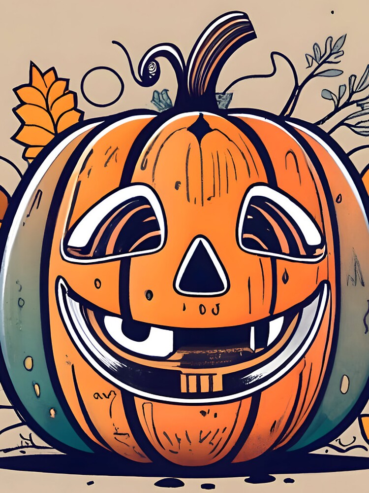 Thumbnail 4 of 4, iPhone Case, Halloween Pumpkin Drawing designed and sold by Patricks-Art.