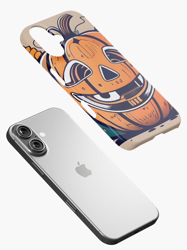 Thumbnail 2 of 4, iPhone Case, Halloween Pumpkin Drawing designed and sold by Patricks-Art.