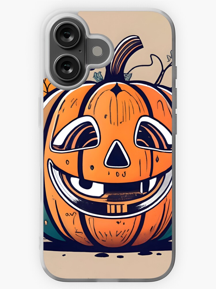 Thumbnail 1 of 5, iPhone Case, Halloween Pumpkin Drawing designed and sold by Patricks-Art.