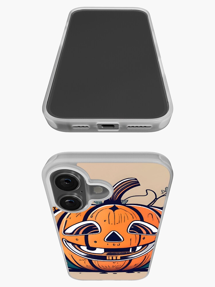 Thumbnail 3 of 5, iPhone Case, Halloween Pumpkin Drawing designed and sold by Patricks-Art.