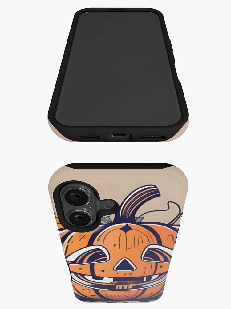 Thumbnail 3 of 4, iPhone Case, Halloween Pumpkin Drawing designed and sold by Patricks-Art.