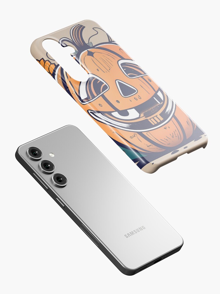 Thumbnail 2 of 4, Samsung Galaxy Phone Case, Halloween Pumpkin Drawing designed and sold by Patricks-Art.