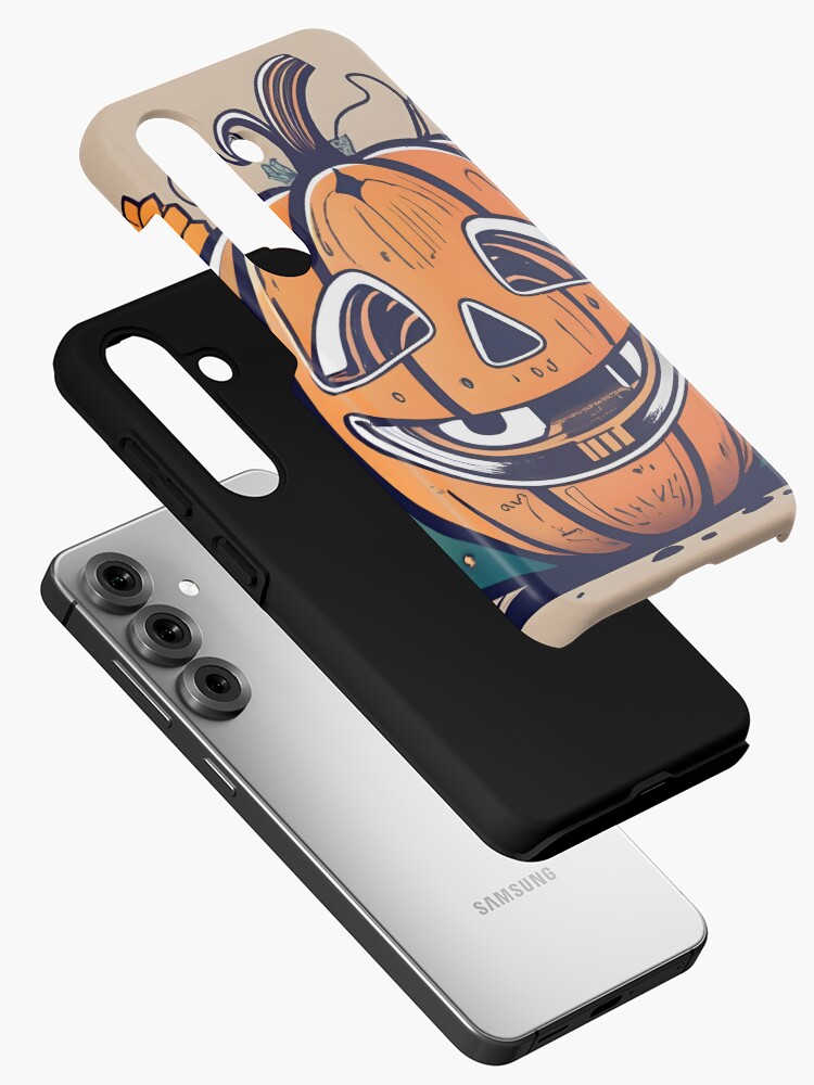 Thumbnail 2 of 4, Samsung Galaxy Phone Case, Halloween Pumpkin Drawing designed and sold by Patricks-Art.