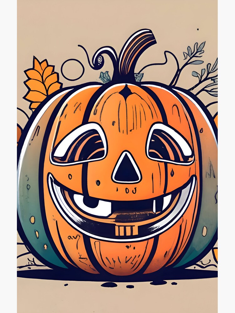 Thumbnail 4 of 4, Samsung Galaxy Phone Case, Halloween Pumpkin Drawing designed and sold by Patricks-Art.