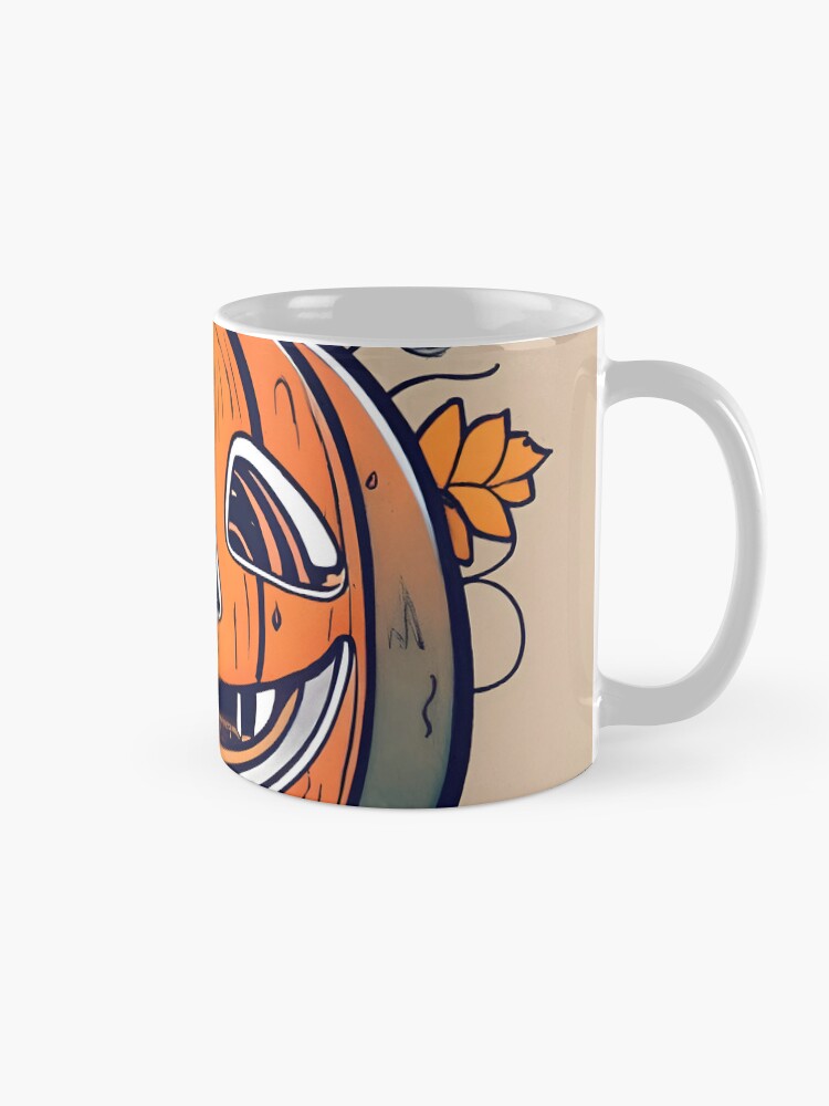 Thumbnail 5 of 6, Coffee Mug, Halloween Pumpkin Drawing designed and sold by Patricks-Art.