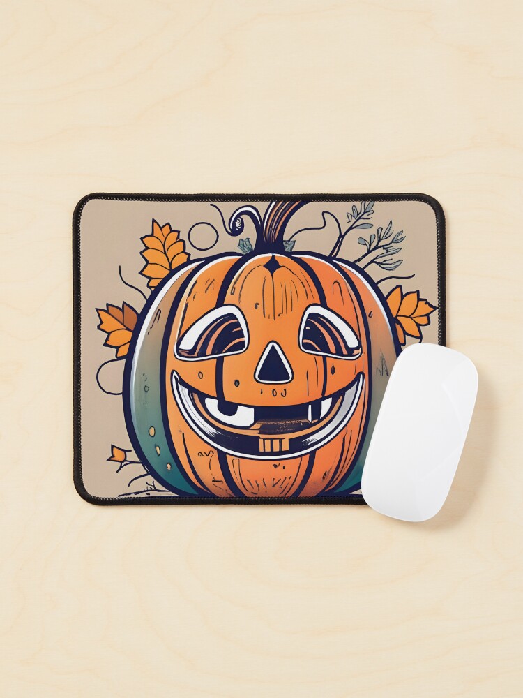 Thumbnail 1 of 5, Mouse Pad, Halloween Pumpkin Drawing designed and sold by Patricks-Art.