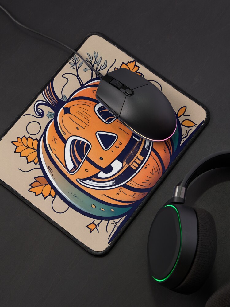 Thumbnail 4 of 5, Mouse Pad, Halloween Pumpkin Drawing designed and sold by Patricks-Art.
