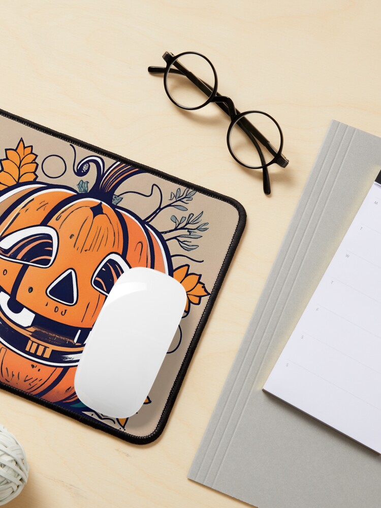 Thumbnail 3 of 5, Mouse Pad, Halloween Pumpkin Drawing designed and sold by Patricks-Art.