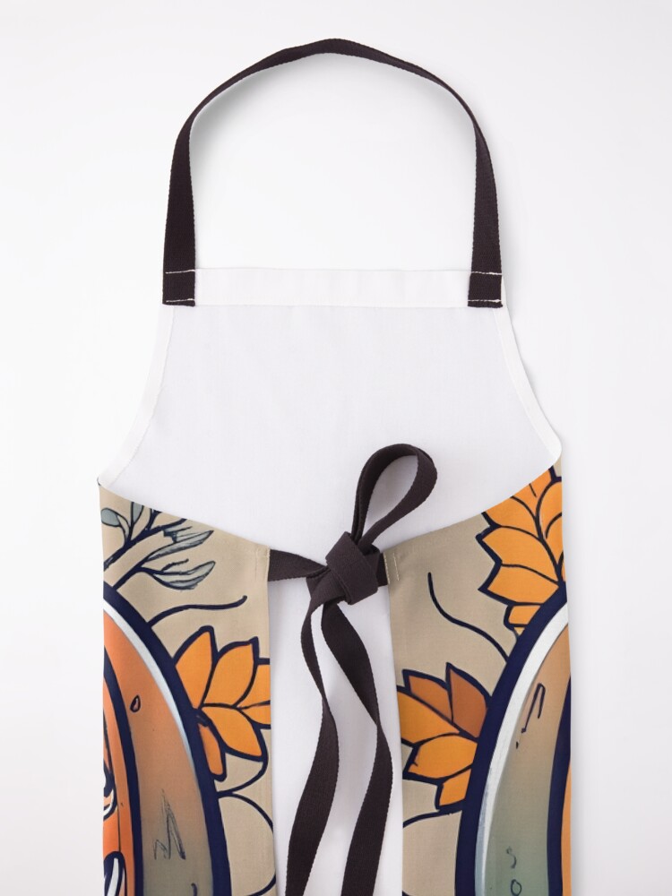Thumbnail 5 of 6, Apron, Halloween Pumpkin Drawing designed and sold by Patricks-Art.