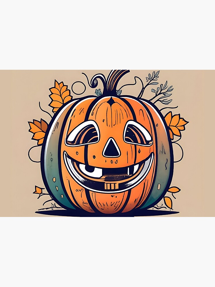 Thumbnail 2 of 2, Jigsaw Puzzle, Halloween Pumpkin Drawing designed and sold by Patricks-Art.