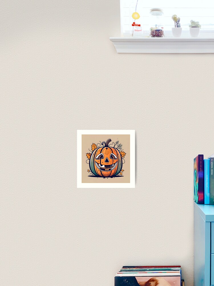Thumbnail 2 of 3, Art Print, Halloween Pumpkin Drawing designed and sold by Patricks-Art.