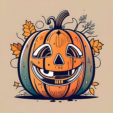 Artwork thumbnail, Halloween Pumpkin Drawing by Patricks-Art