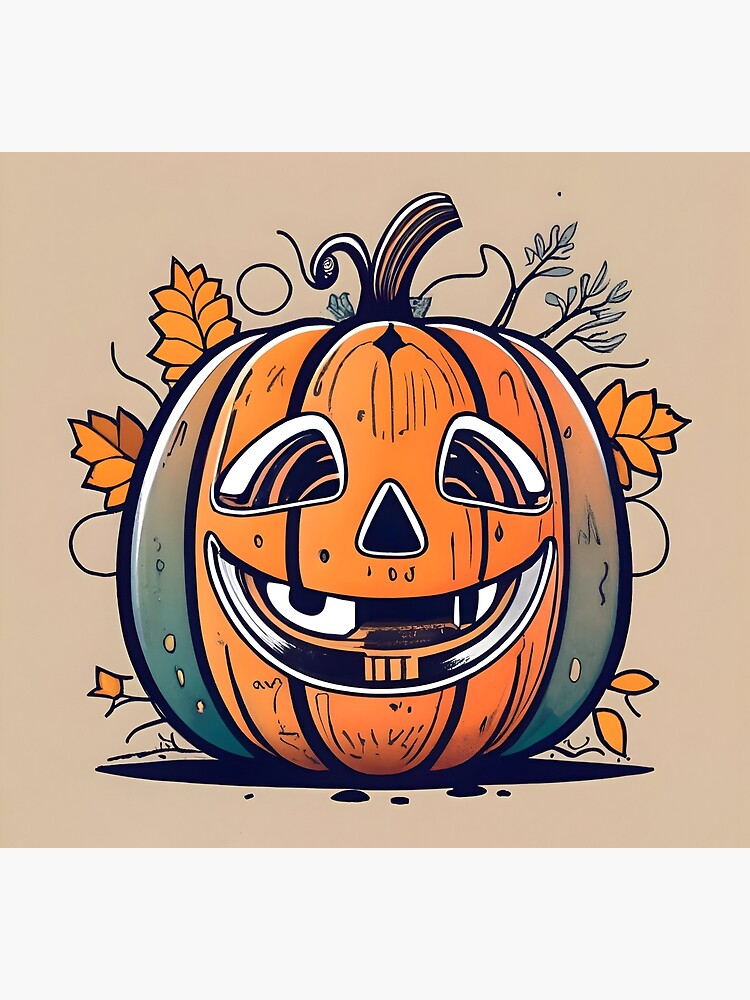 Thumbnail 5 of 5, Socks, Halloween Pumpkin Drawing designed and sold by Patricks-Art.