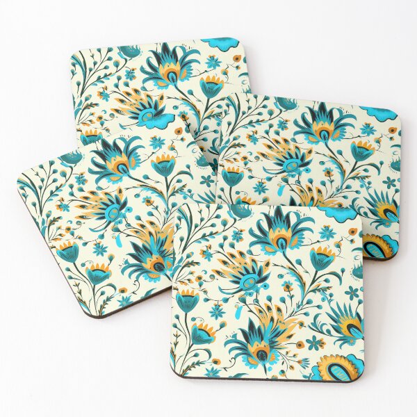 Item preview, Modern floral design inspired by Bollywood and Rococo style designed and sold by Pflugart.