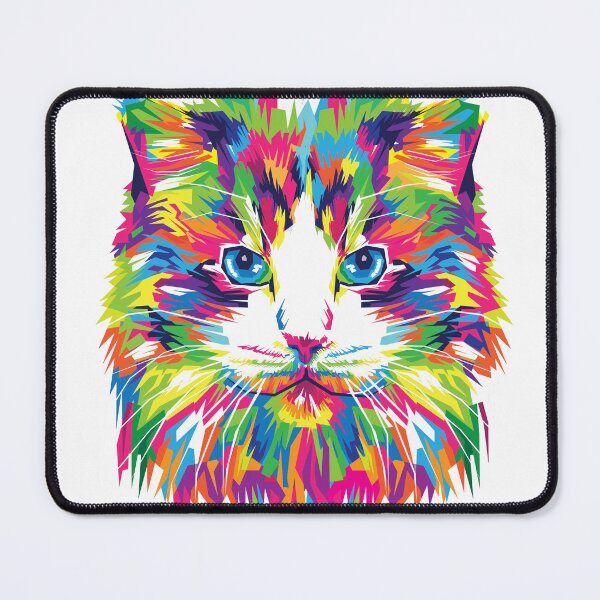 Item preview, Multicolored Cat Face designed and sold by zangess1.
