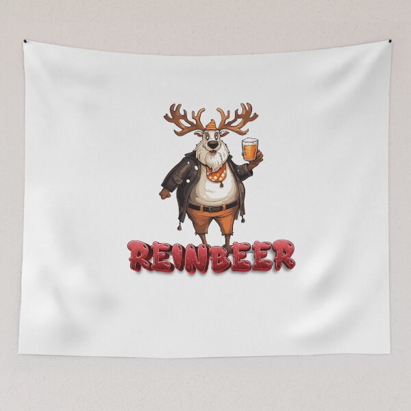 Item preview, Reinbeer - Santas Reindeer Rudolph - Reindeer Pulling Sleigh - Velvet Reindeer - Reindeer In Snow - Buff Reindeer designed and sold by JansenGS.