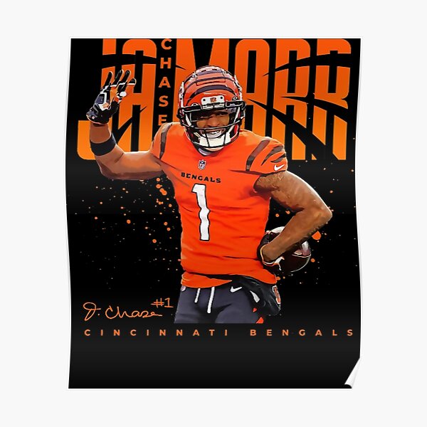 Ja'Marr Chase Football Edit Tapestries Bengals